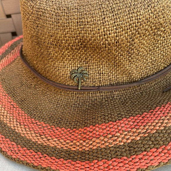 Sun n Sand Hat Brimmed Sun Brown and Orange - Picture 6 of 7